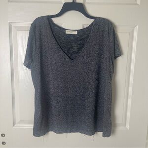 Project Social T Charcoal Short Sleeve V-Neck Tee